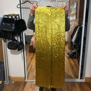 Brand new green/gold pleated pants